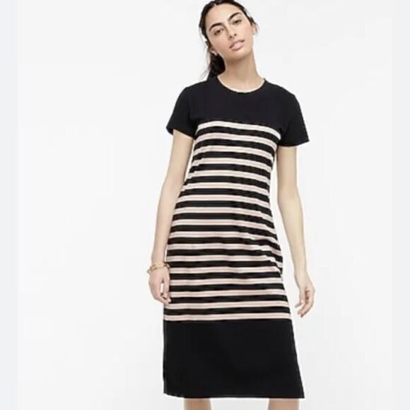 J.Crew Stripes Midi Dress - Picture 1 of 6
